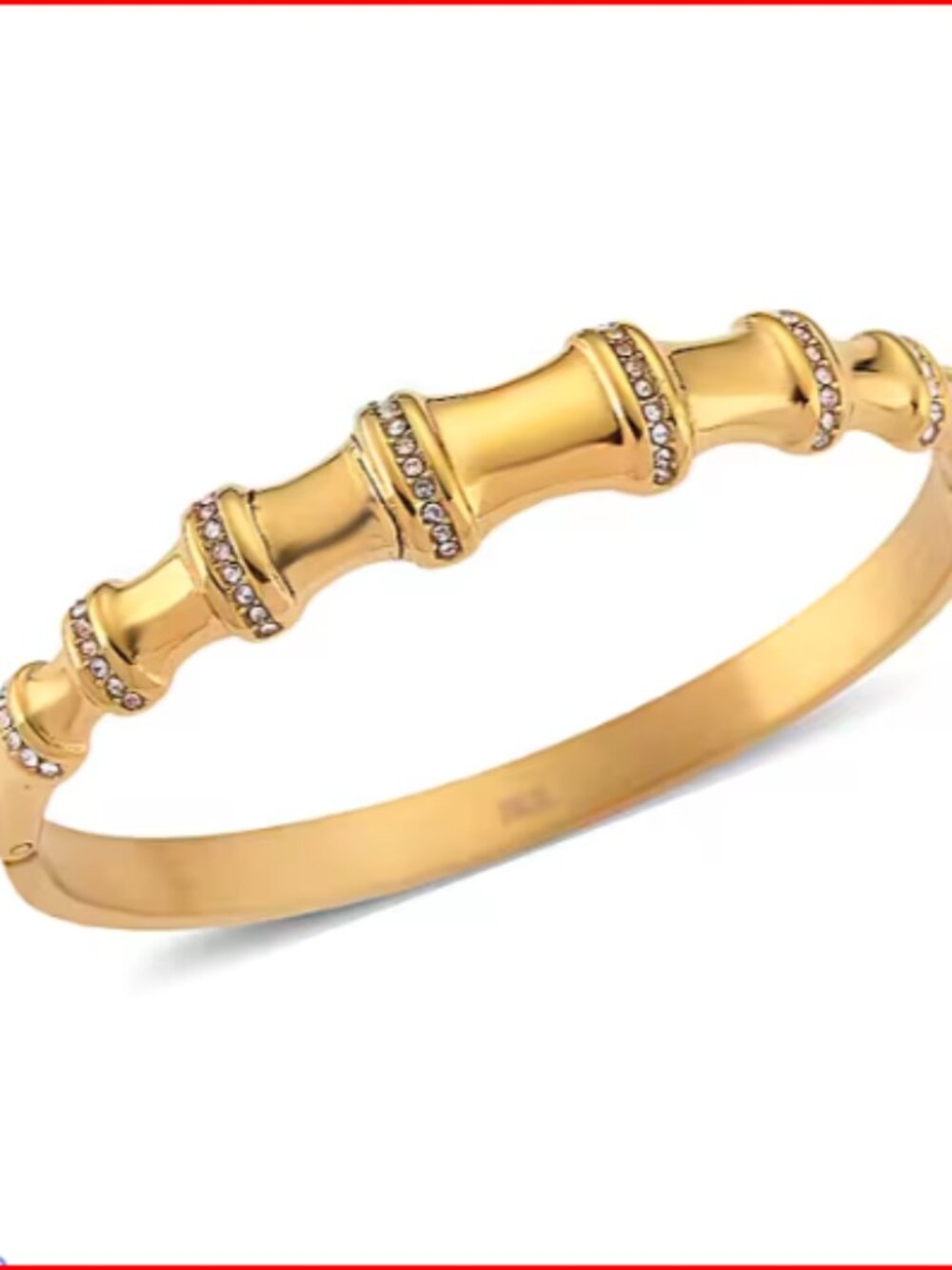 Austrian Crystal Bamboo Bangle Bracelet